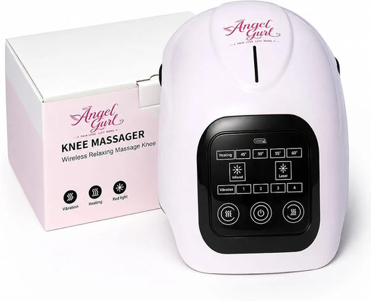 Advanced Knee Massager with Red Light Therapy, 3 Heating Levels, 5 Vibration Modes, and Adjustable Strap for Joint Pain Relief