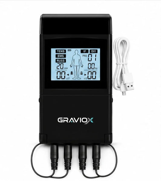 5-in-1 TENS, EMS, and RUSS 4-Channel Physiotherapy Electrotherapy Combo Device for Pain Relief and Muscle Recovery
