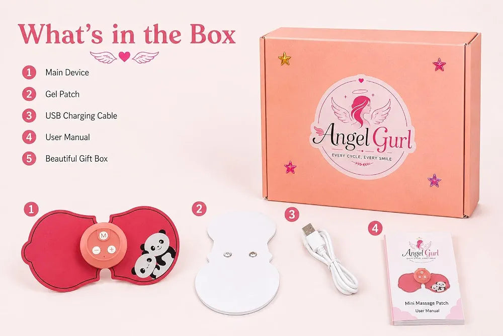 Advanced Wearable TENS Period Pain Relief Device - Rechargeable, Drug-Free, and Portable Menstrual Cramp Solution