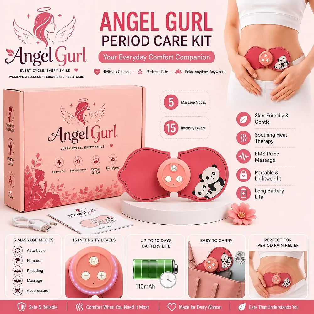 Advanced Wearable TENS Period Pain Relief Device - Rechargeable, Drug-Free, and Portable Menstrual Cramp Solution